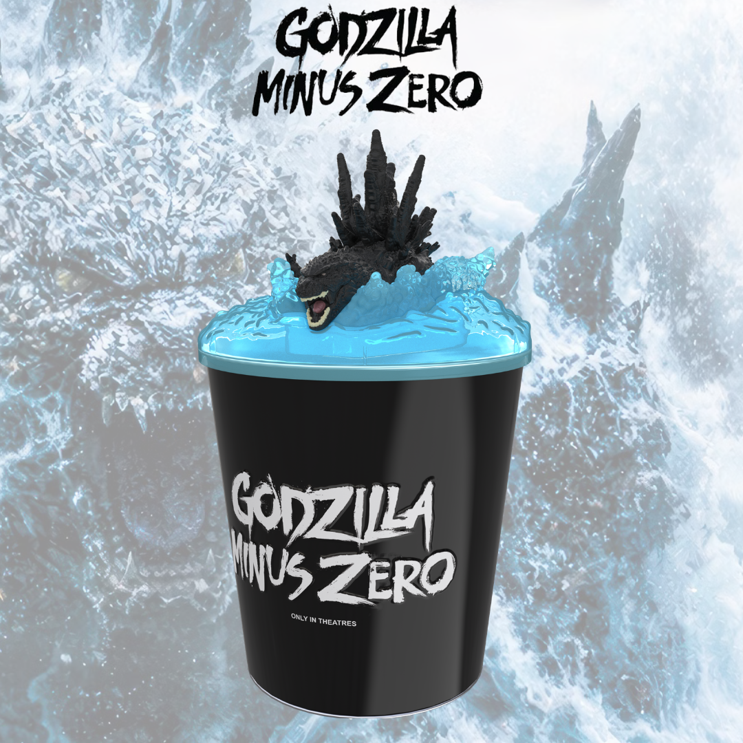 Godzilla Minus Zero: Swimming Molded Lid Tin Popcorn Bucket