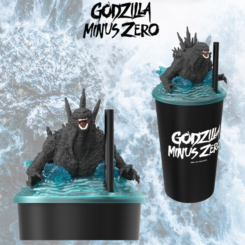 Godzilla Minus Zero: Molded Lid Godzilla Swimming Aqua Cup