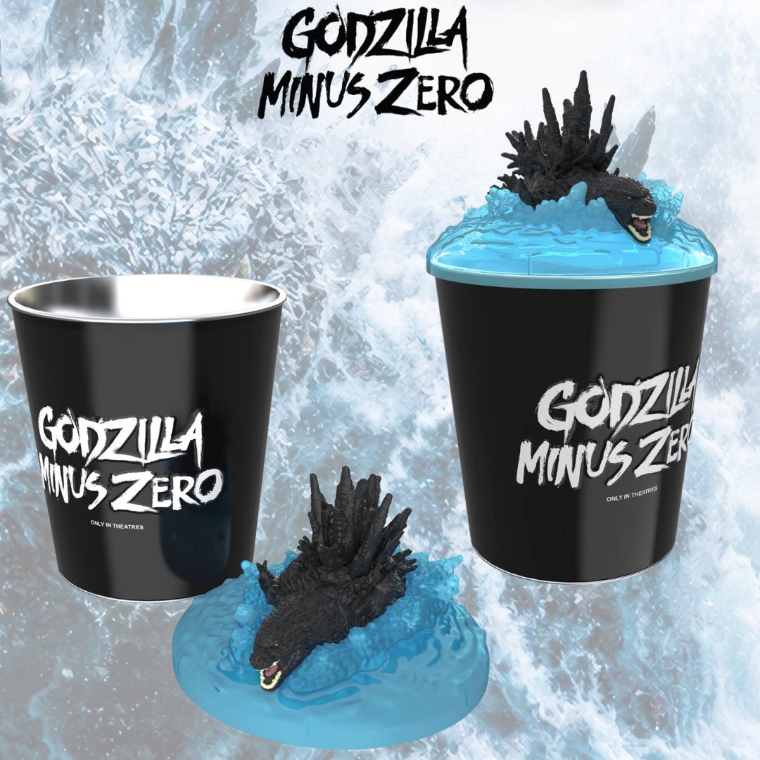Godzilla Minus Zero: Swimming Molded Lid Tin Popcorn Bucket