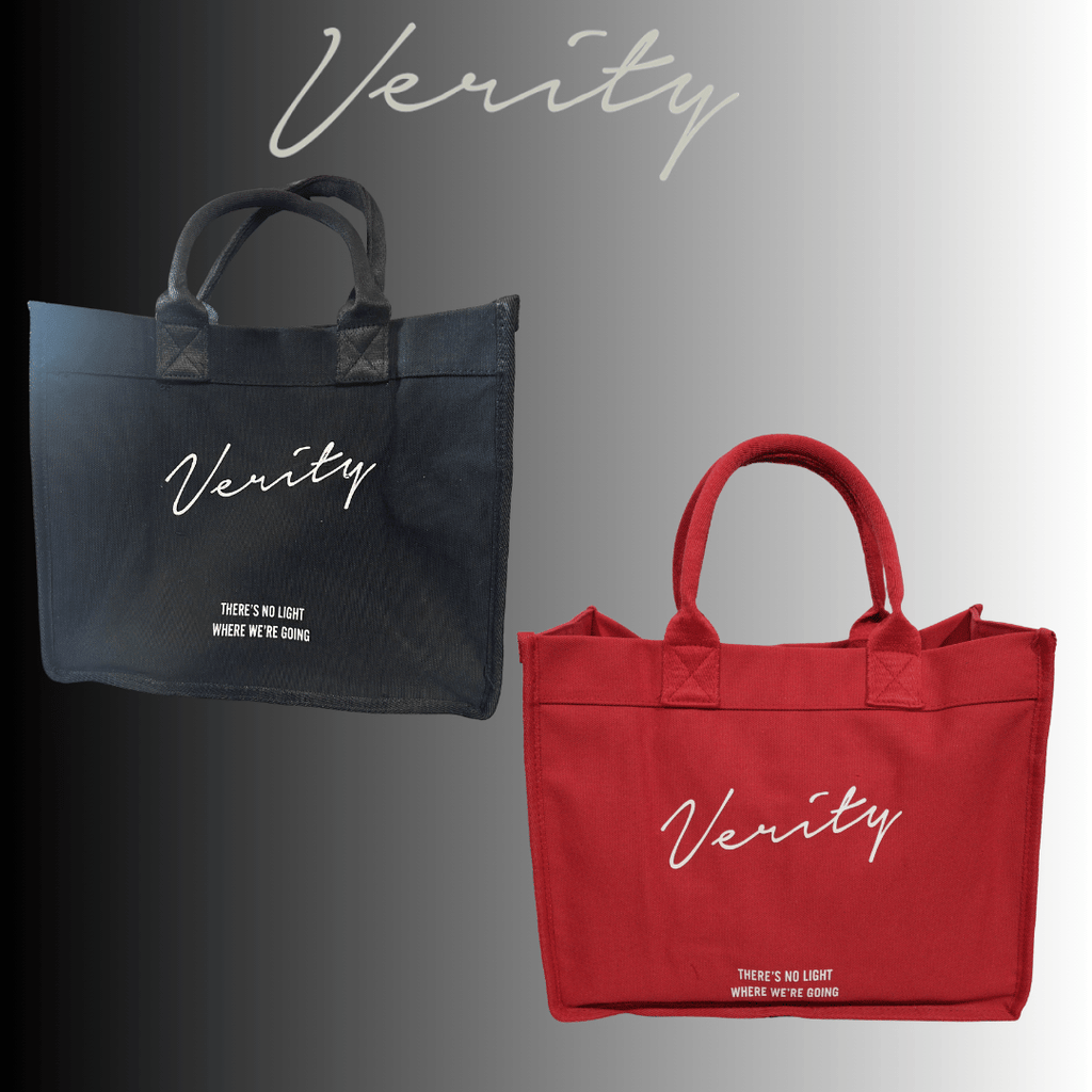 Verity Movie Canvas Tote Bag with Bottle Pouch