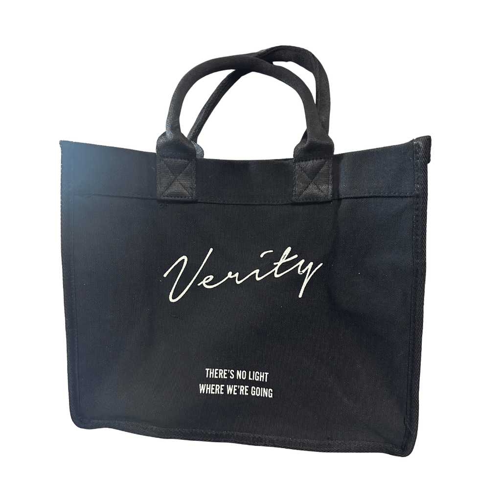 Verity Movie Canvas Tote Bag with Bottle Pouch