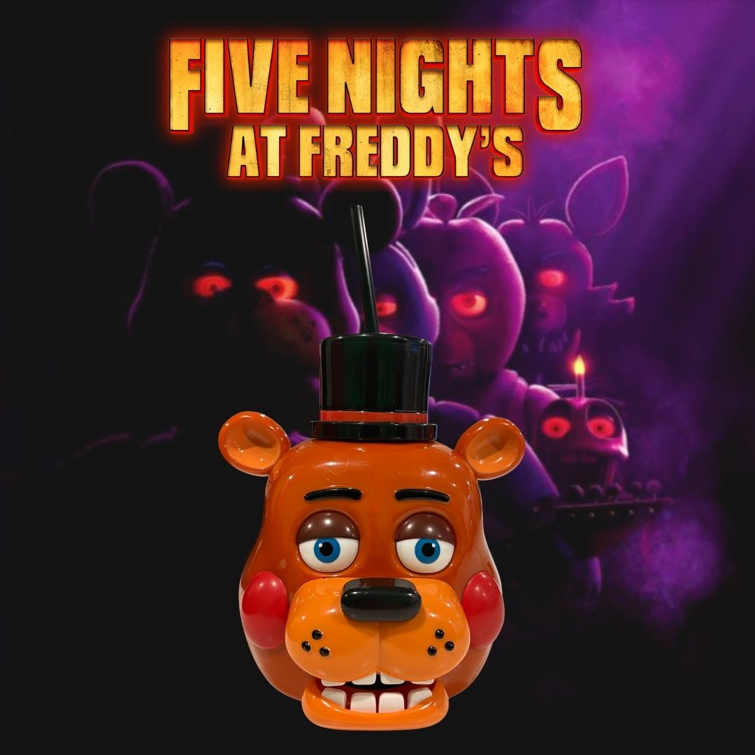 FNAF Freddy Fazbear Head Cup with Straw